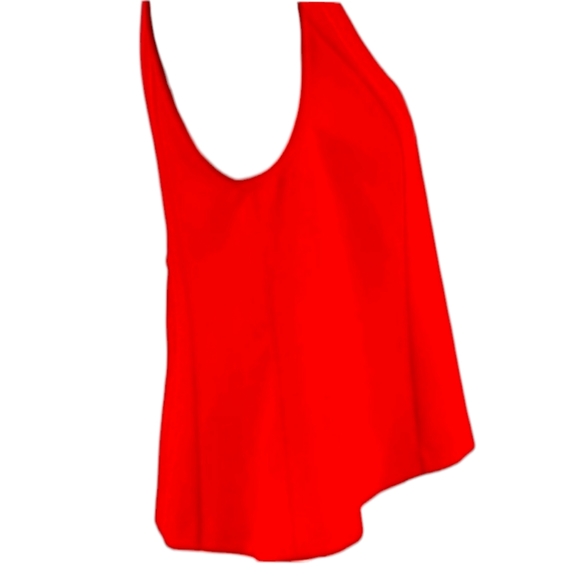 Free People Women Andrea Tie-back Tank Top Sz SM Holiday Red Vneck Sleeveless - Picture 8 of 16